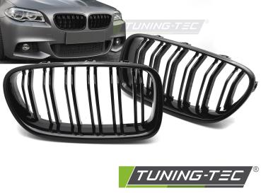Doppelsteg Sportgrill Nieren für BMW 5er F10/F11 Limousine/Touring 10-16 Hochglanz schwarz