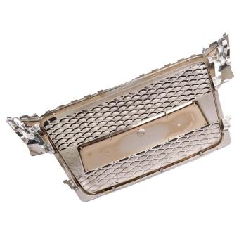 Preview: Sportgrill / Kühlergrill für Audi A4 B8 08-12 Chrom/Hochglanz-schwarz in Wabendesign
