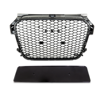 Kühlergrill Waben Grill Schwarz hochglanz Sport für Audi A1 8X 2010-2015