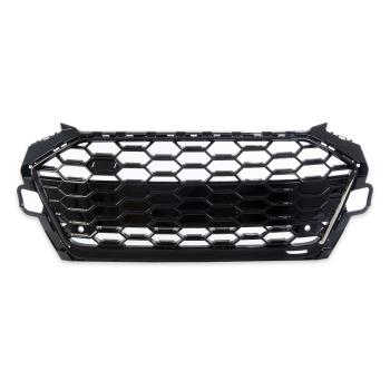 Wabengrill Breit Kühlergrill Schwarz Glanz für Audi A4 B9 Facelift mit S Line