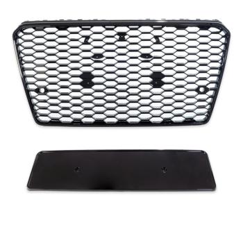 Wabengrill Kühlergrill Schwarz glanz Gitter für Audi A7 C7 2010-2014 kein RS7