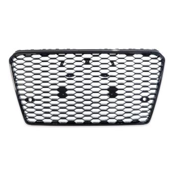 Wabengrill Kühlergrill Schwarz glanz Gitter für Audi A7 C7 2010-2014 kein RS7