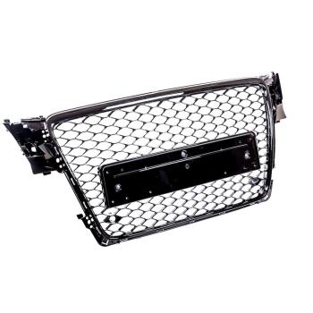 Kühlergrill Waben Sport Grill Schwarz glanz für Audi A4 B8 08-12 kein RS4