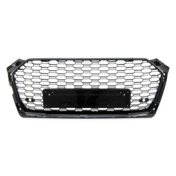 Kühlergrill Wabendesign Grill Schwarz glanz komplett für Audi A5 F5 außer RS5