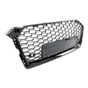 Kühlergrill Wabendesign Grill Schwarz glanz komplett für Audi A5 F5 außer RS5
