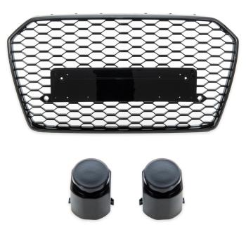 Wabengrill Kühlergrill schwarz glanz für AUDI A6 C7 4G Limo Avant  2015-2018