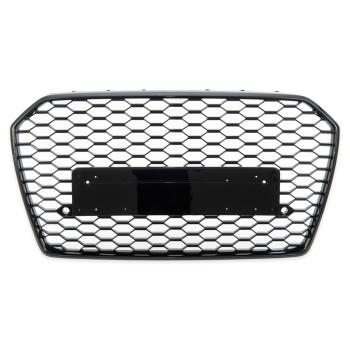 Wabengrill Kühlergrill schwarz glanz für AUDI A6 C7 4G Limo Avant  2015-2018