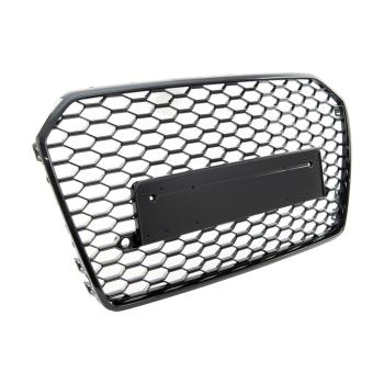 Wabengrill Kühlergrill schwarz glanz für AUDI A6 C7 4G Limo Avant  2015-2018