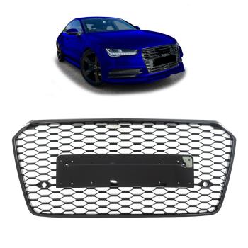 Wabengrill Kühlergrill schwarz glanz passt für Audi A7 C7 ab 2014-2018 kein RS7
