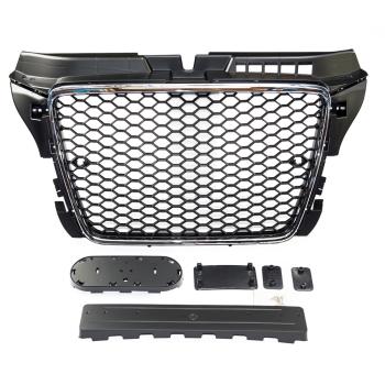 Kühlergrill Wabendesign Grill Schwarz glanz komplett für Audi A5 F5 außer RS5