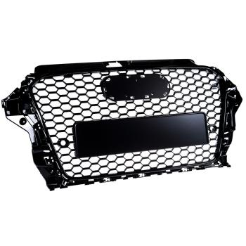 Preview: Sportgrill / Kühlergrill für Audi A3 8V 12-16 Hochglanz Schwarz in Wabendesign
