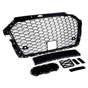 Kühlergrill Wabengrill PDC Schwarz Glanz passt für Audi A3 8V Facelift ohne RS3