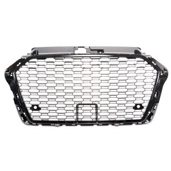 Kühlergrill Wabengrill PDC Schwarz Glanz passt für Audi A3 8V Facelift ohne RS3