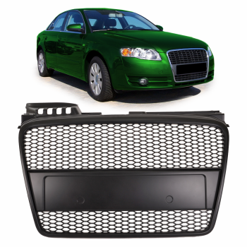 Sportgrill / Kühlergrill für Audi A4 B7 05-08 matt-schwarz in Wabengitter Optik