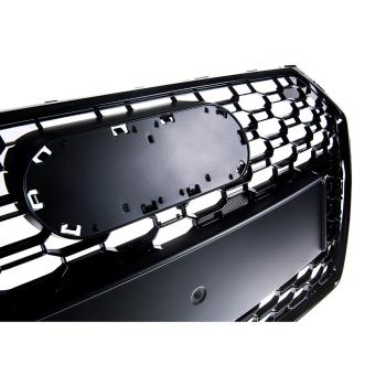 Wabengrill Kühlergrill Schwarz Glanz für Audi A4 B9 Facelift ab 2015 nicht RS4
