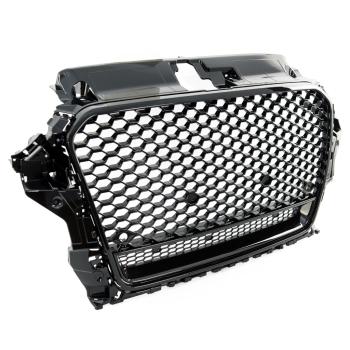 Sport Kühlergrill Wabengrill Schwarz glanz passt für Audi A3 8V kein RS3 Quattro