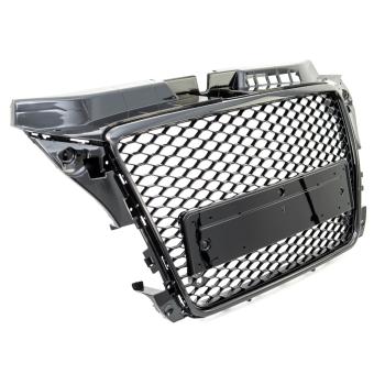 Kühlergrill Waben für PDC Schwarz Glanz für Audi A3 8P Facelift 08-13 nicht RS3