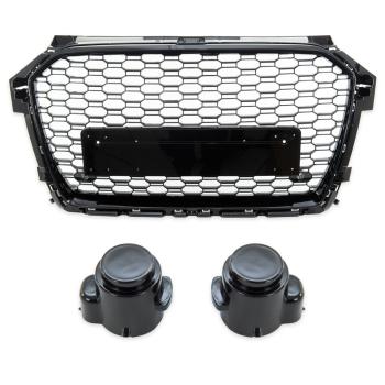 Kühlergrill Grill Wabendesign Schwarz glanz für Audi A5 8T 2007-2011 nicht S5