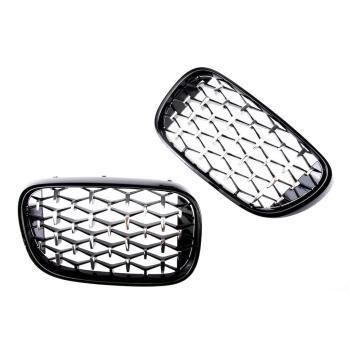 KÜHLERGRILL DIAMANT GRILL PASST FÜR BMW 7ER G11 G12 LCI AB 15-19 SCHWARZ CHROM