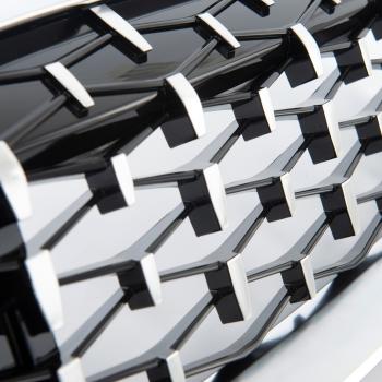 Sportgrill Frontnieren für BMW 3er G20 / G21 19-22 Hochglanz schwarz/Matt silber