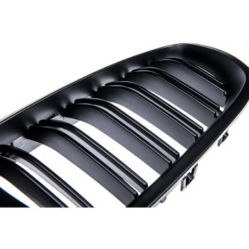 Kühlergrill Set Grill Schwarz MATT Doppelsteg passend für BMW F10 F11 auch M M5