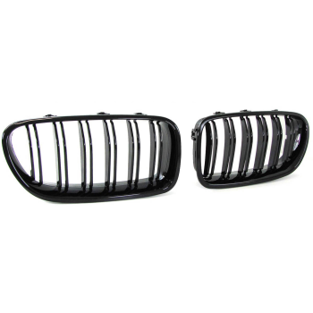 Kühlergrill Set Grill Schwarz Glanz Doppelsteg passend für BMW F10 F11 auch M M5
