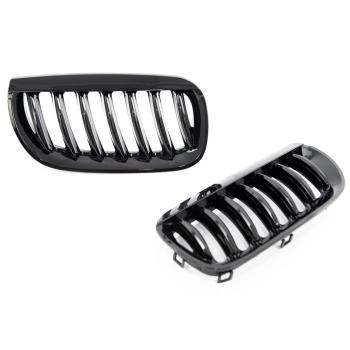 Preview: Kühlergrill / Sportgrill für BMW X3 E83 03-06 schwarz glanz
