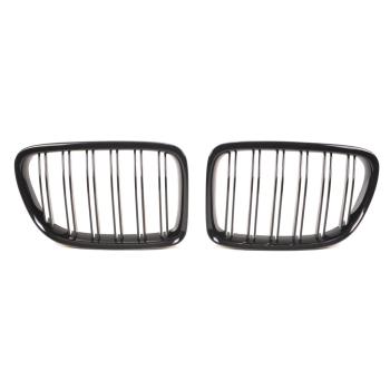 Doppelsteg Kühlergrill Grill Schwarz glänzend für BMW X1 E84 ab 09-15 auch M