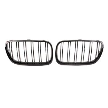 Kühlergrill SET Schwarz Hochglanz Doppelsteg passend für BMW X3 E83 LCI 06-11