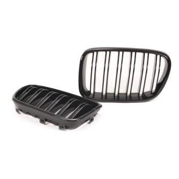 Doppelsteg KÜHLERGRILL SET Schwarz Glanz Sport passt für BMW X3 F25 10-14