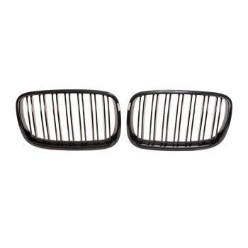 Doppelsteg Kühlergrill Schwarz Glanz Set passt für BMW X5 E70 X6 E71 E72 06-13