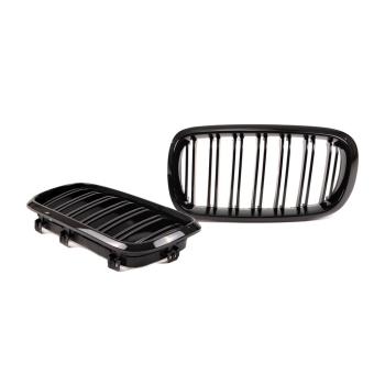 Kühlergrill Frontgrill für BMW X5 F15 / X6 F16 13-17 Doppelsteg Schwarz Glanz
