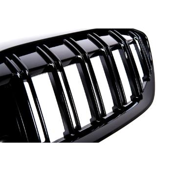Set Doppelsteg Kühlergrill passt für den BMW 3er G20 G21 Schwarz Glanz Sport