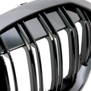 Sport Doppelsteg Kühlergrill hochglanz schwarz lackiert für alle BMW 1er F40