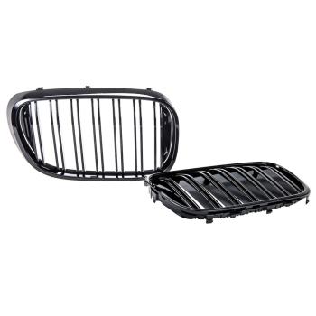 Doppelsteg Kühlergrill Schwarz GLANZ Performance passt für BMW 7er G11 G12 2014-2019