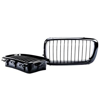 Set Kühlergrill Schwarz GLANZ Performance passt für BMW 7er E38 94-02