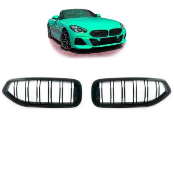 KÜHLERGRILL DOPPELSTEG GRILL PASST FÜR BMW Z4 G29 AB 18 SCHWARZ GLANZ