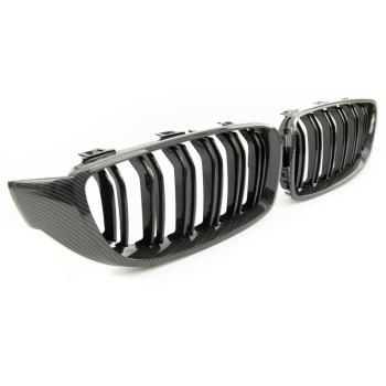 Preview: Sportgrill Kühlergrill Doppelsteg für BMW 4er F32 / F33 / F36 13-21 Carbon Look