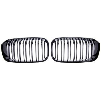 Preview: Sportgrill Kühlergrill Doppelsteg für BMW 1er F20 / F21 15-19 glanz schwarz