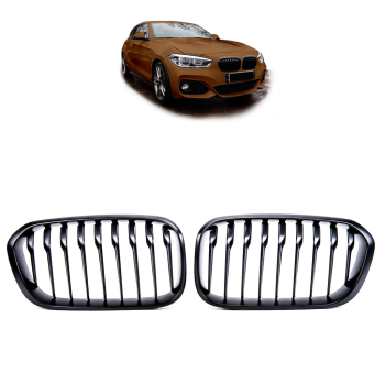 Sportgrill Kühlergrill Single für BMW 1er F20 / F21 15-19 schwarz/Matt