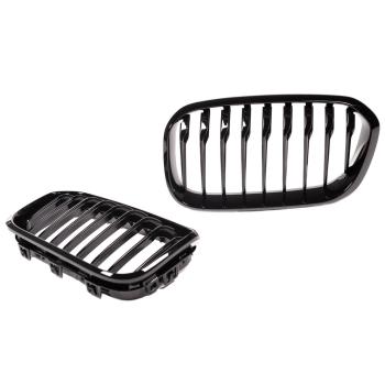 Preview: Sportgrill Kühlergrill für BMW 1er F20 / F21 15-19 Hochglanz schwarz
