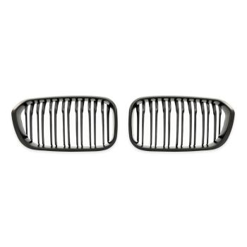 Preview: Sportgrill Kühlergrill Doppelsteg für BMW 1er F20 / F21 15-19 schwarz/Matt