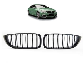 Sportgrill Kühlergrill Doppelsteg für BMW 4er F32 / F33 / F36 13-21 schwarz/Matt