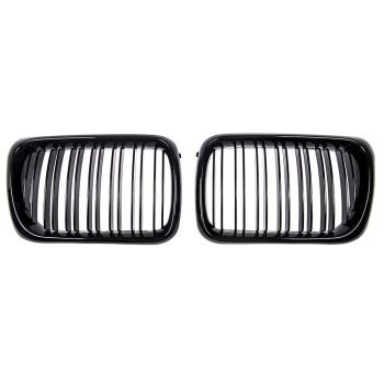 Sportgrill Kühlergrill Doppelsteg für BMW 3er E36  96-00 Hochglanz schwarz