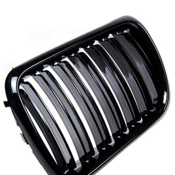 Preview: Sportgrill Kühlergrill Doppelsteg für BMW 3er E36  96-00 Hochglanz schwarz