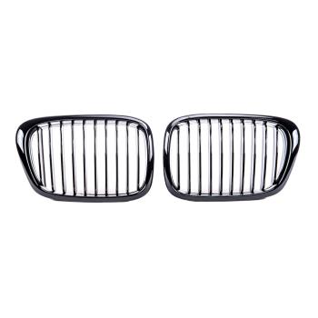 Preview: Sportgrill Kühlergrill Single für BMW 5er E39 95-03 Hochglanz schwarz
