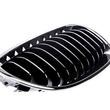 Preview: Sportgrill Kühlergrill Singel für BMW 5er E60 / E61 03-10 glanz schwarz