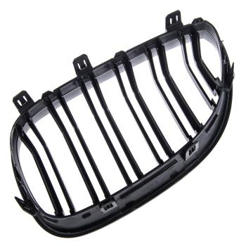 SET Doppelsteg Kühlergrill Schwarz MATT Grill passend für BMW 5er E60 E61 + LCI