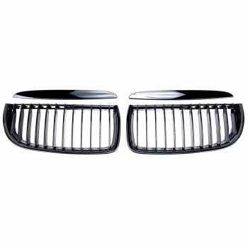 Preview: Sportgrill Kühlergrill Single für BMW 3er E90 / E91 05-08 Hochglanz schwarz