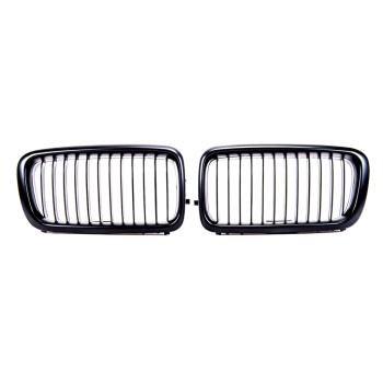 Sportgrill Kühlergrill Single für BMW 7er E38 94-01 Hochglanz schwarz